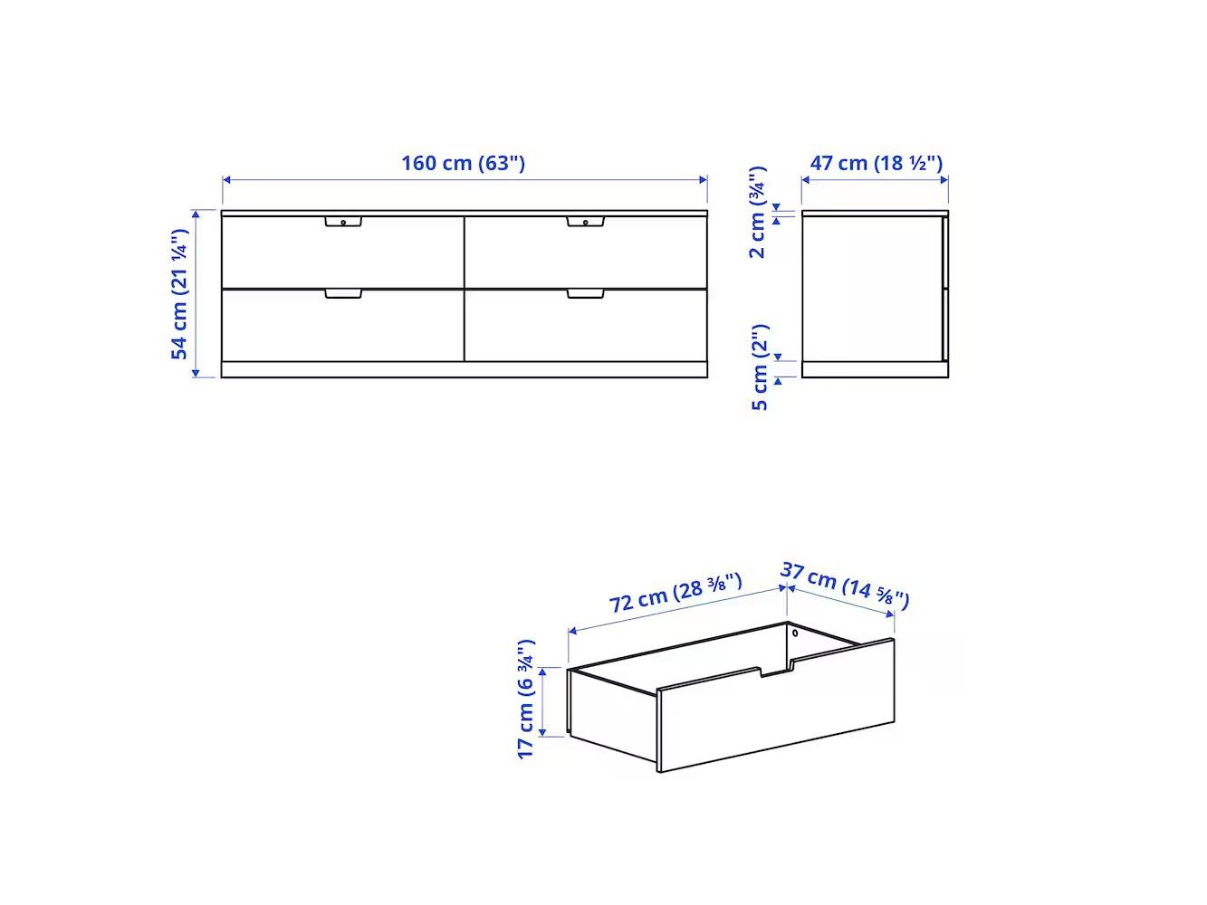 Комод Нордли 22 black ИКЕА (IKEA) изображение товара