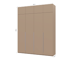 Изображение товара Распашной шкаф Пакс Альхейм 24 brown (silver) ИКЕА (IKEA) на сайте adeta.ru